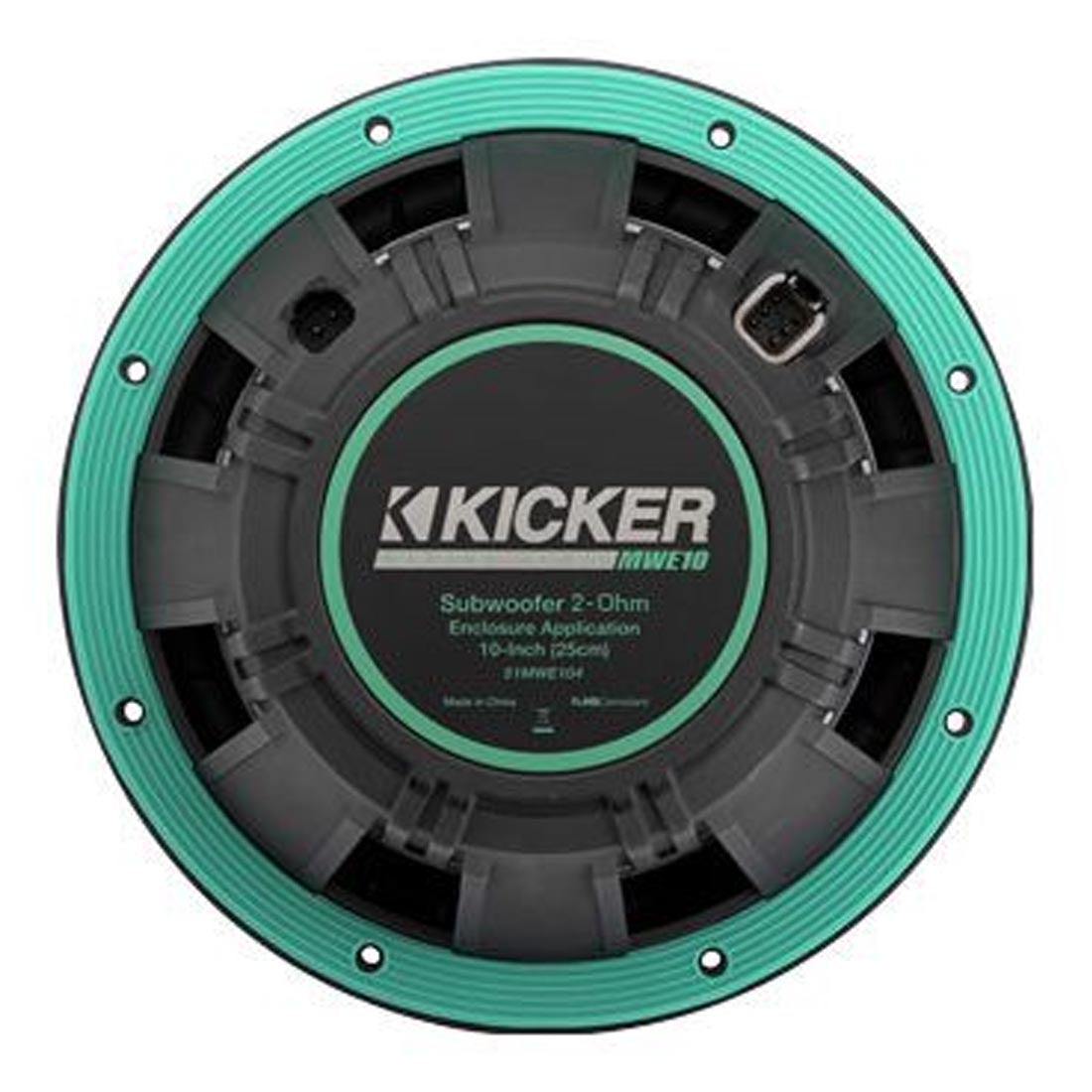 Kicker 51MWE102 10" Premium 2-Ohm Marine RGBW LED Subwoofer for Enclosures - Each