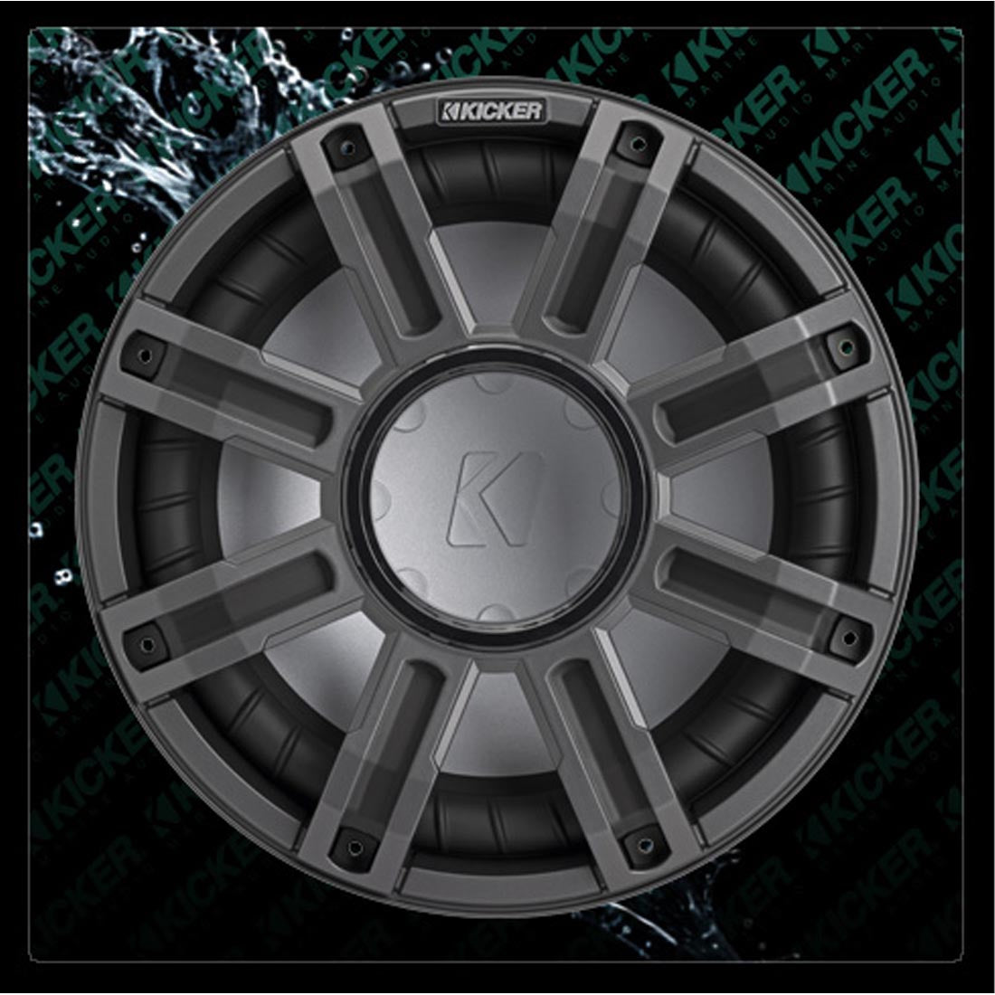 Kicker 51MWF122 12" Premium 2-Ohm Freeair Marine Subwoofer with LED Lighting - Each