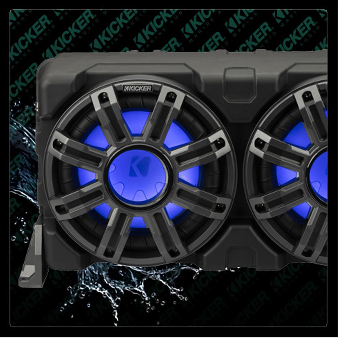 Kicker 51MWLE102 10" Premium 2-Ohm Marine Loaded Sealed Subwoofer Enclosure