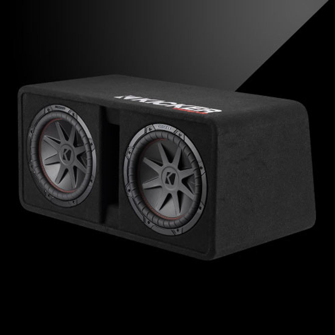 Kicker 52DCVR122 CompVR 12" Vented Dual Loaded Subwoofer Enclosure - Each