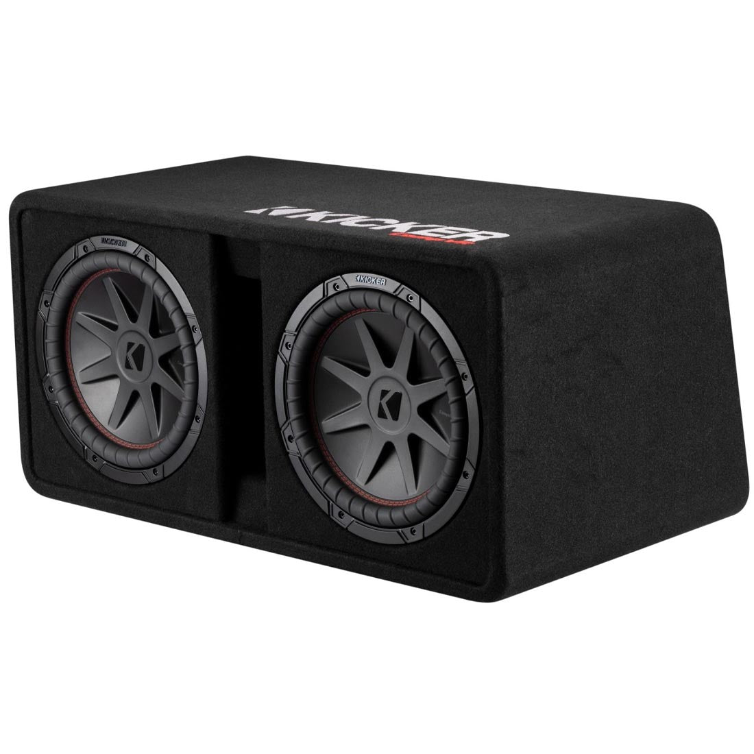 Kicker 52DCVR122 CompVR 12" Vented Dual Loaded Subwoofer Enclosure - Each