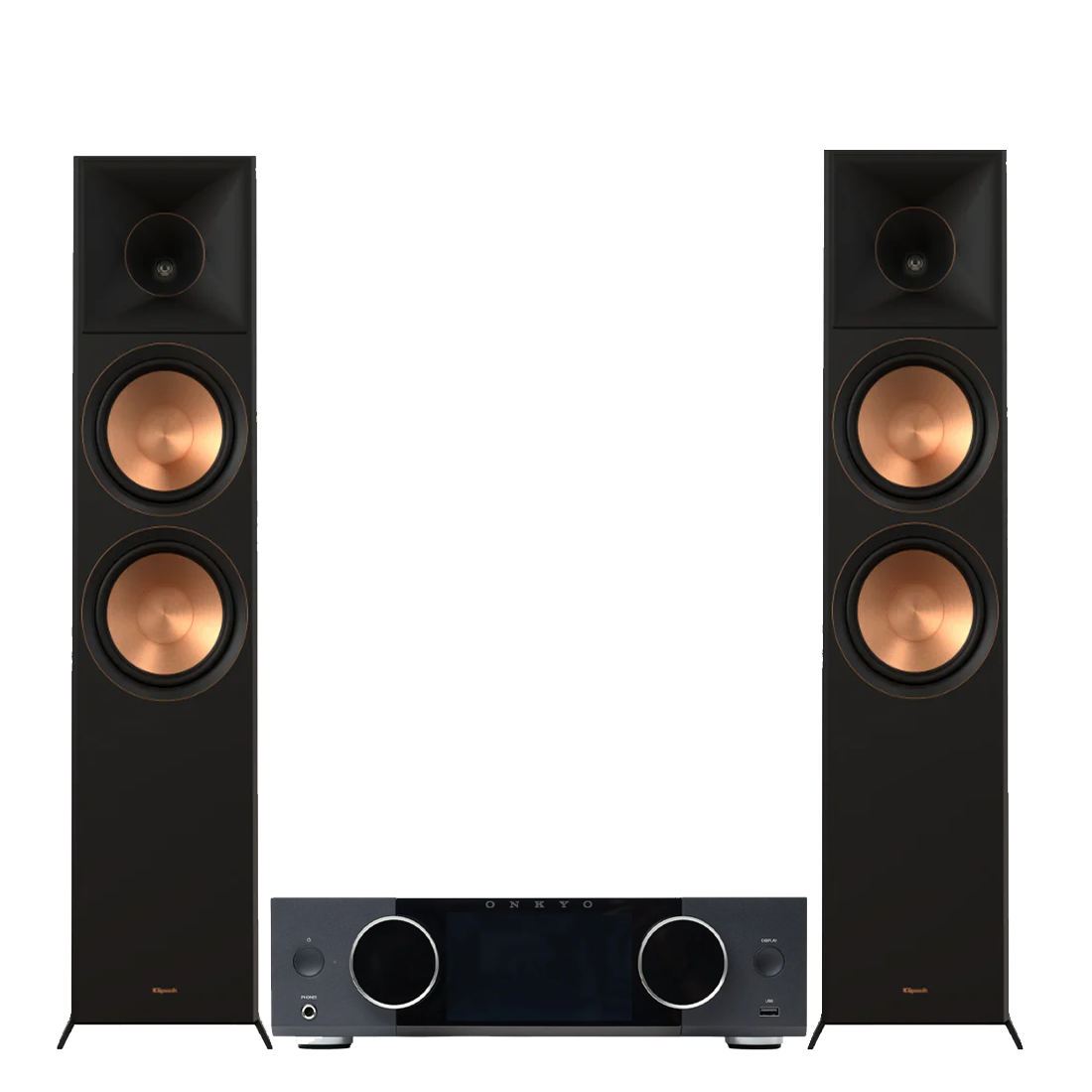 Onkyo Muse Y-50 Network Streamer Integrated Amplifier | Klipsch RP-8000F II Floor Standing Speakers - Pair - Bundle
