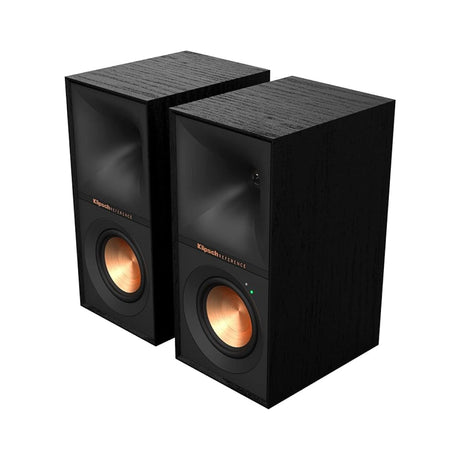 Klipsch R40PM Reference 4" Two Way Powered Bookshelf Speakers - Black - Pair