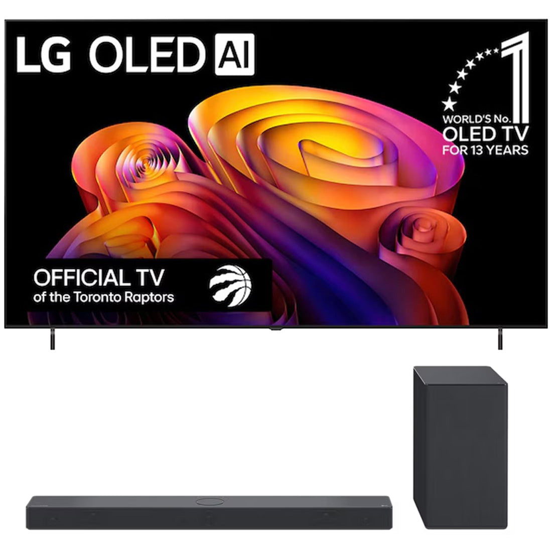 LG B6E OLED AI 4K Smart TV | SC9S 3.1.3 Channel Soundbar with Subwoofer - Bundle