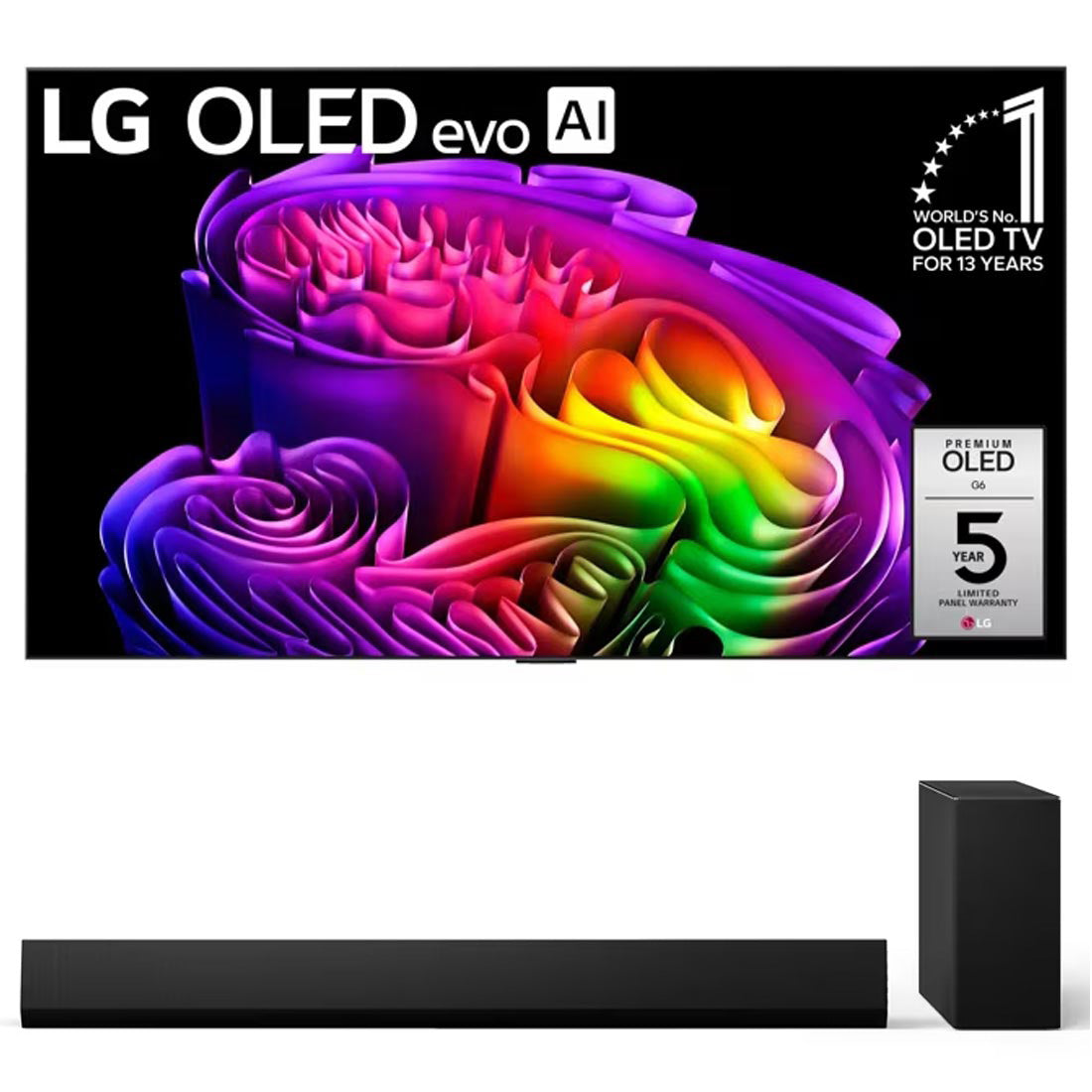 LG G6 OLED evo AI 4K Smart TV | SG10TY 3.1 Channel Soundbar - Bundle