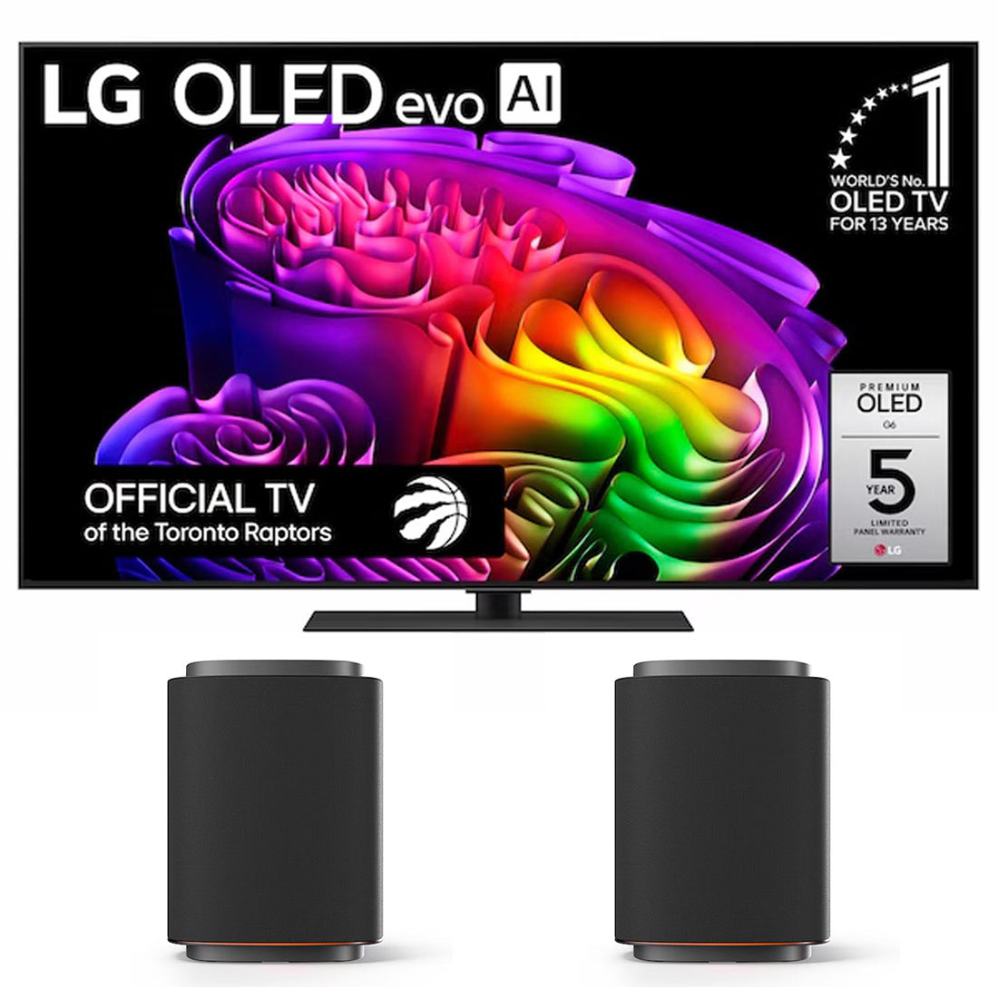 LG G6 OLED evo AI 4K Smart TV | Stereo Suite 7: M7 Sound Suite 2.1.1 Channel Dolby Atmos Wireless Speakers - 2026 Bundle
