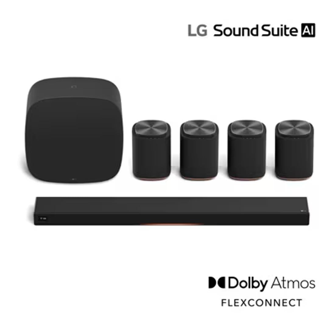 LG Immersive Quad Suite 7 Pro: H7 All-in-One Soundbar | W7 Wireless Subwoofer | M7 2.1.1 Channel Dolby Atmos Wireless Speakers - 2026 Bundle