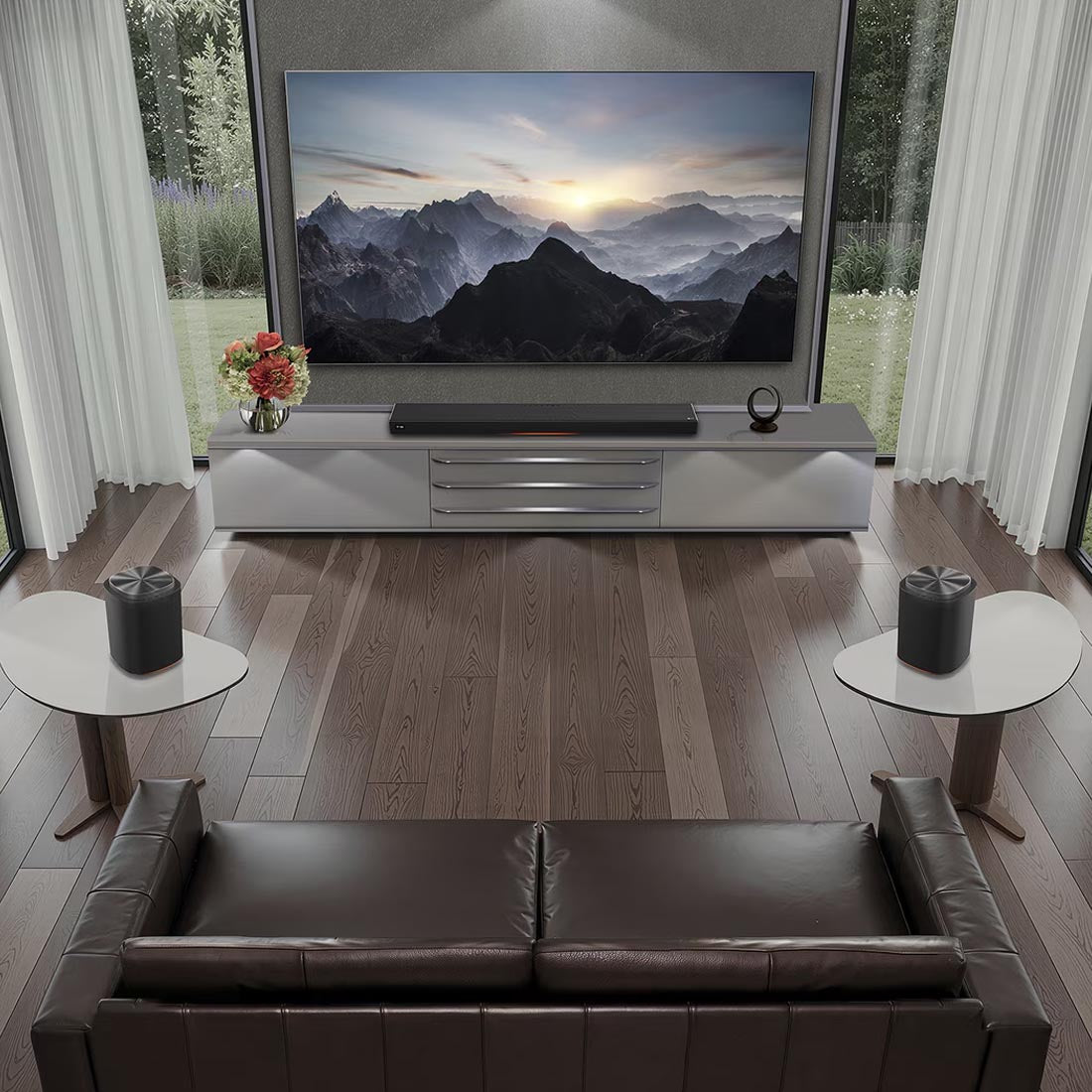 LG Sound Suite Immersive Suite 5 Wireless Bundle: H7 All-in-One Soundbar and M5 Wireless Speakers