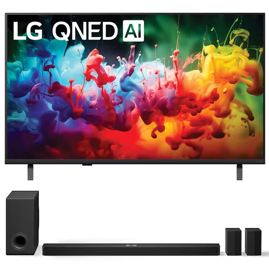 LG QNED75B AI Mini LED 4K Smart TV | S90TR 7.1.3 Channel Soundbar with Dolby Atmos and Rear Speakers - Bundle