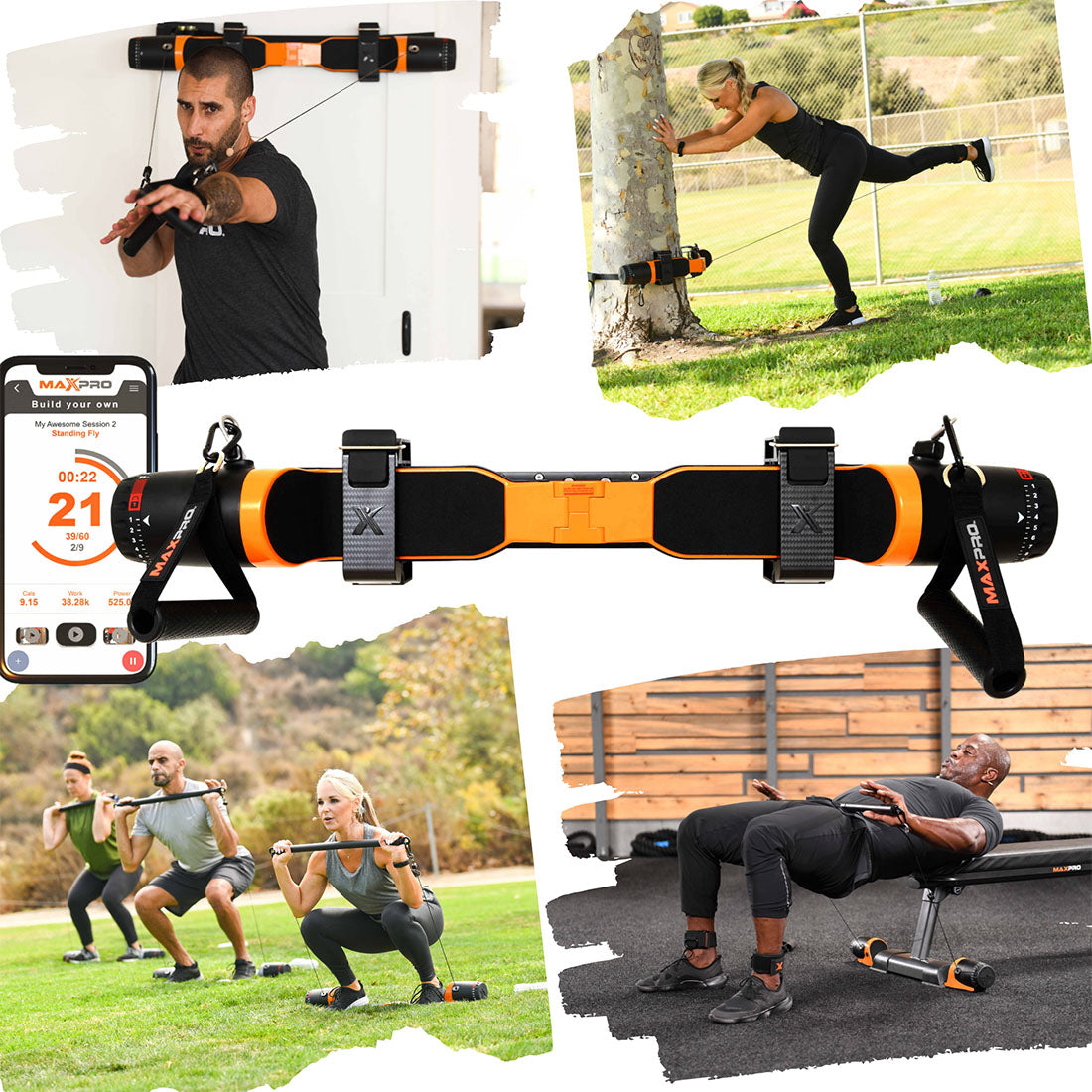 MAXPRO E1101 SmartConnect Portable Smart Cable Home Gym - Orange