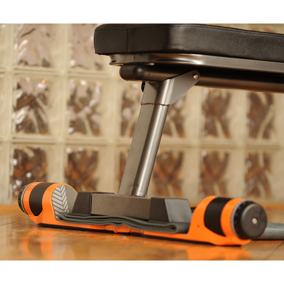 MAXPRO E3001 Foldable Steel Fitness Bench - Black