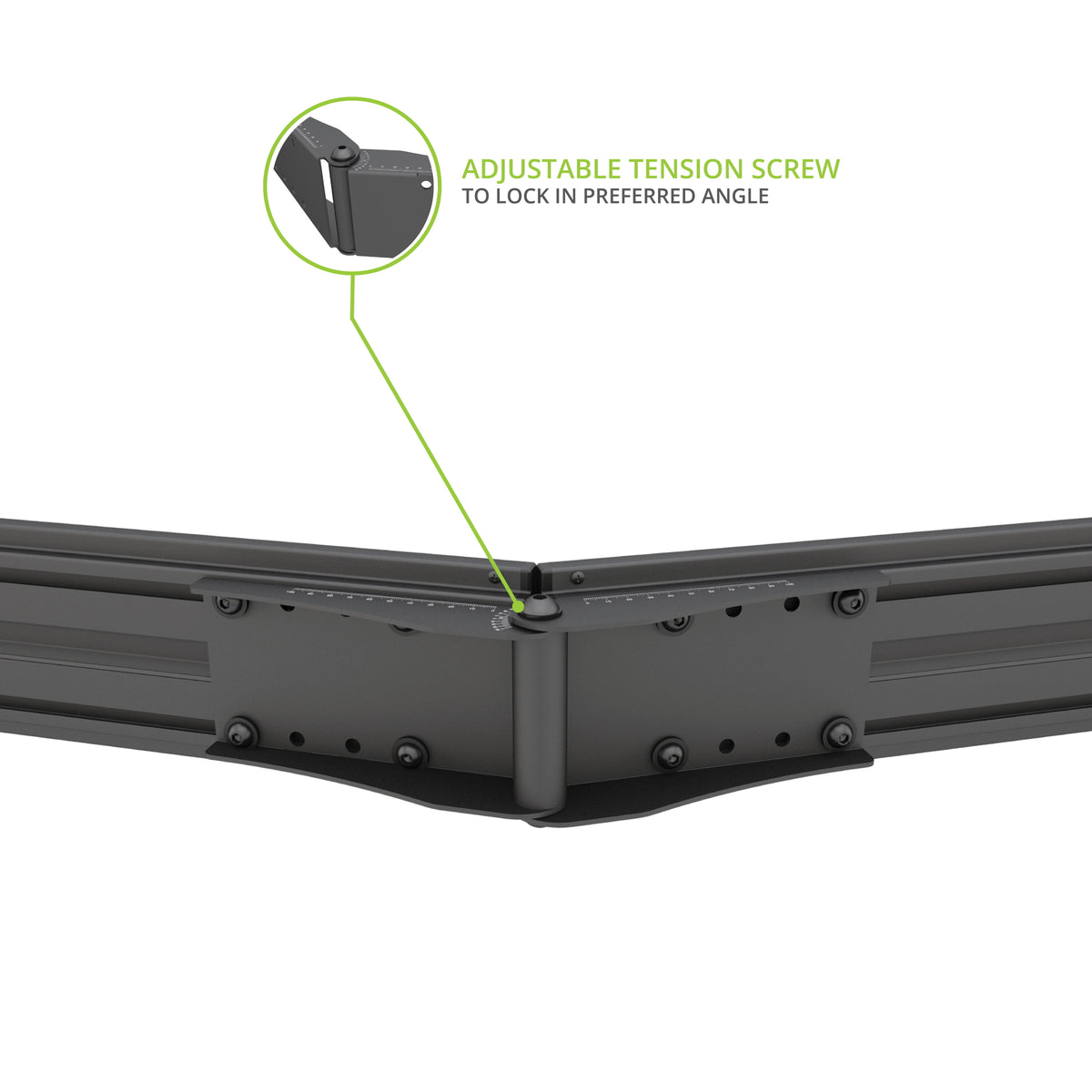 Kanto MB-EAC Menu Board Extrusion Angled Connector with 45° Adjustment - Black