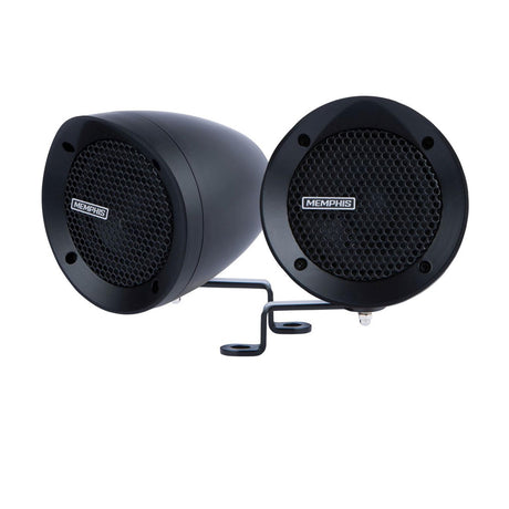 Memphis Audio MXABMB2 Motorcycle Handlebar Mount 2-Speaker System with Amp (MXABMB2)