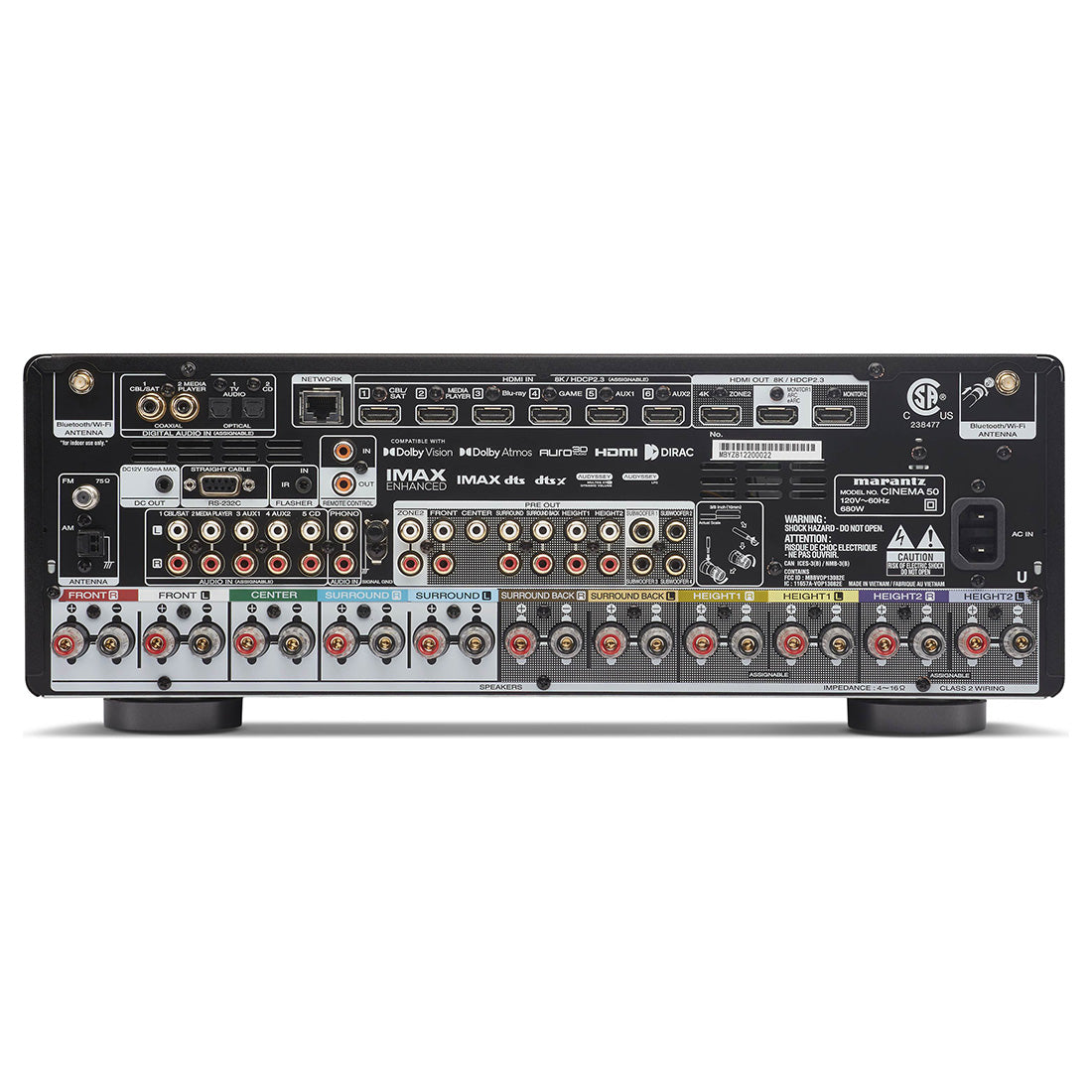 Marantz Cinema 50 9.4 Channel AV Receiver with Dolby Atmos – 2023 Model