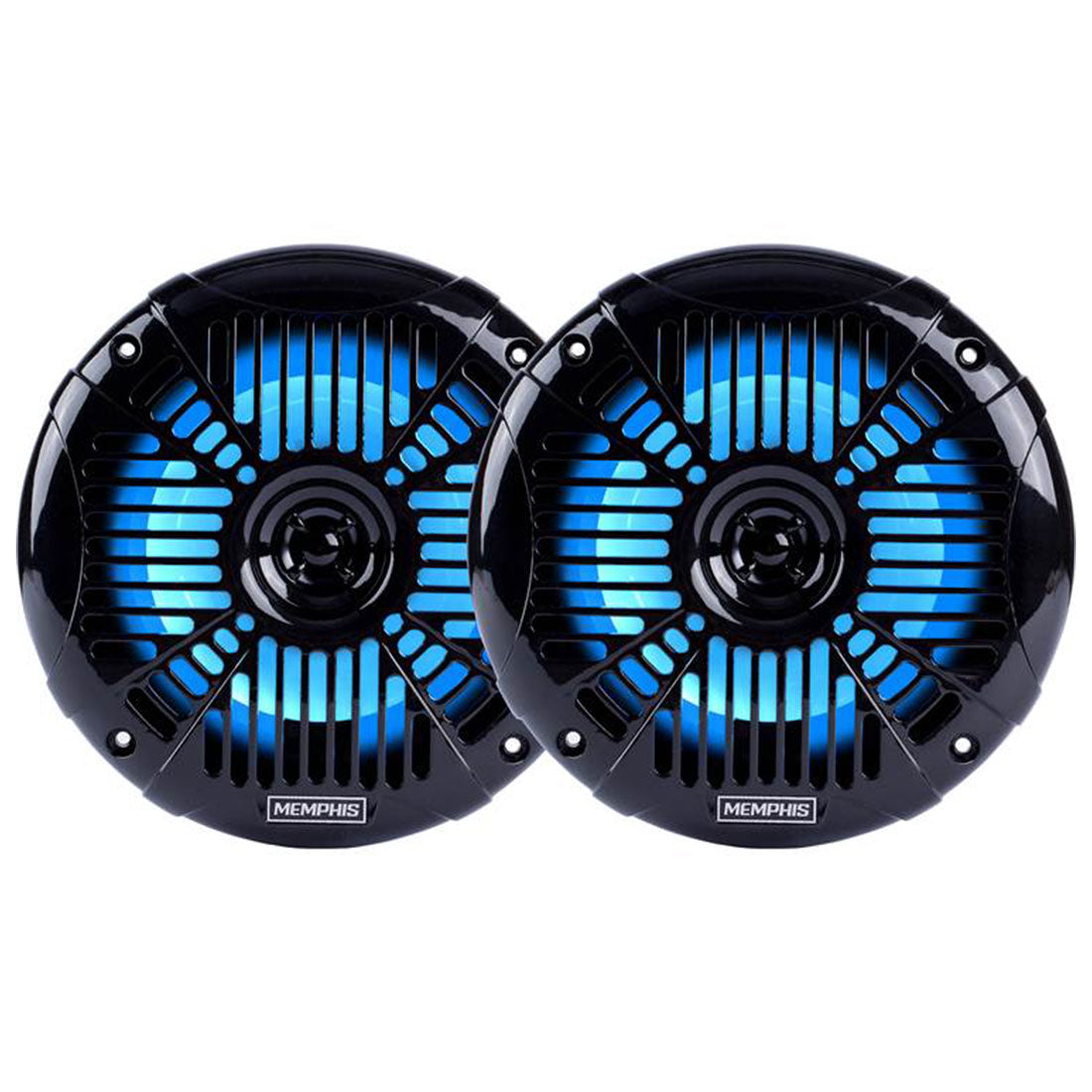 Memphis Audio MXA602SLB 6.5" 2-Way LED Powersports Speakers - Black (MXA602SLB)