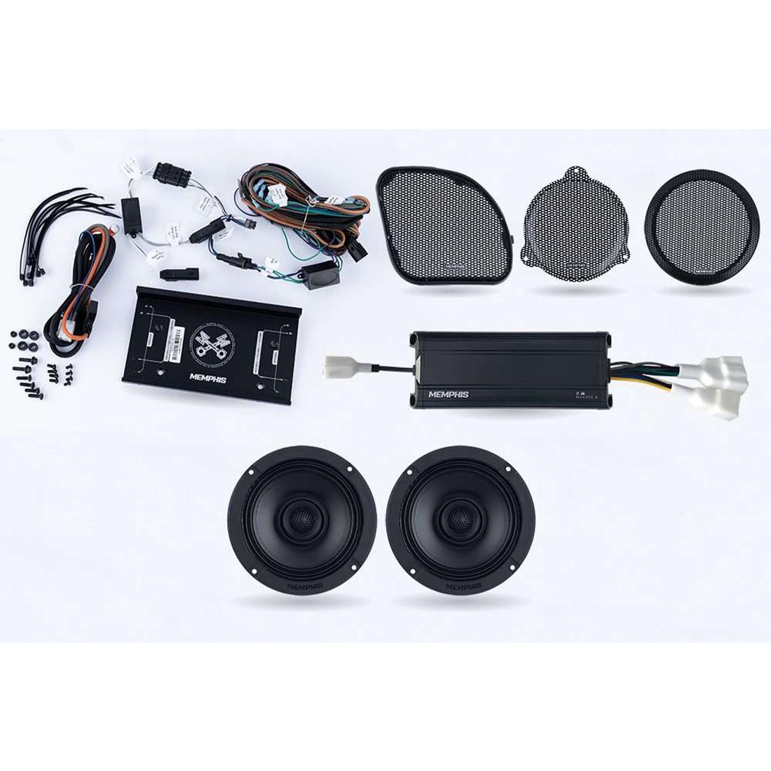 Memphis Audio MXAHDPRO2 6.5" Speaker Motorcycle Audio compatible with Harley Davidson Direct OEM Kits (MXAHDPRO2)
