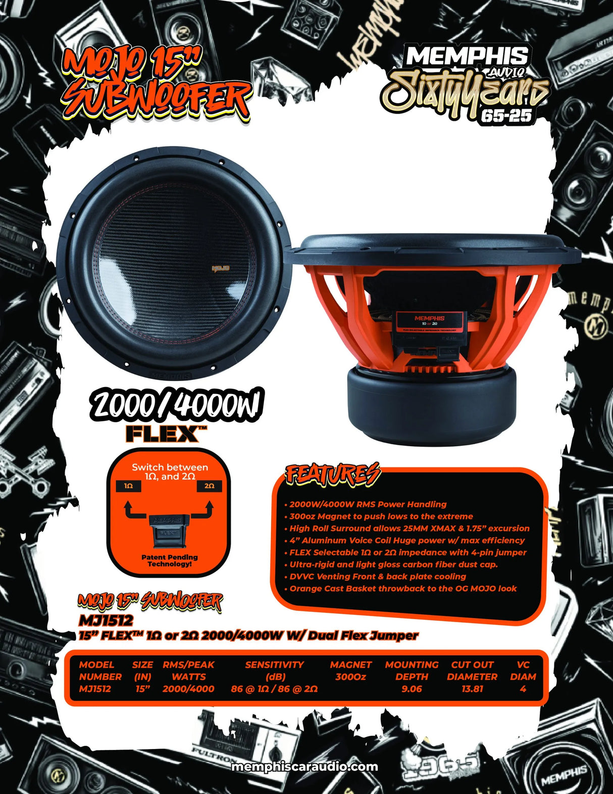 Memphis Audio MJ1512 Product Sheet