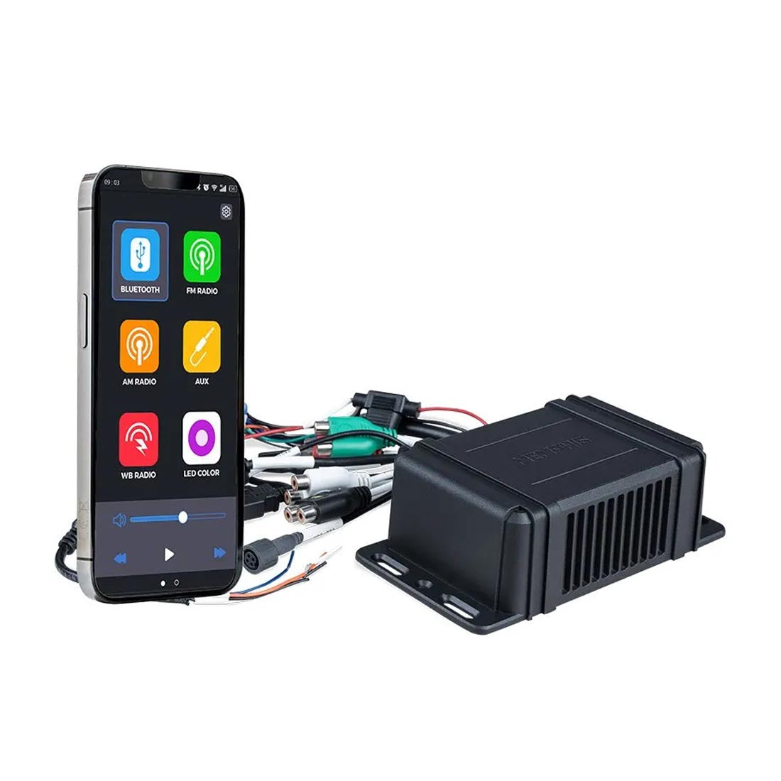 Memphis Audio SMCHLA Marine Source Unit with Bluetooth App Control