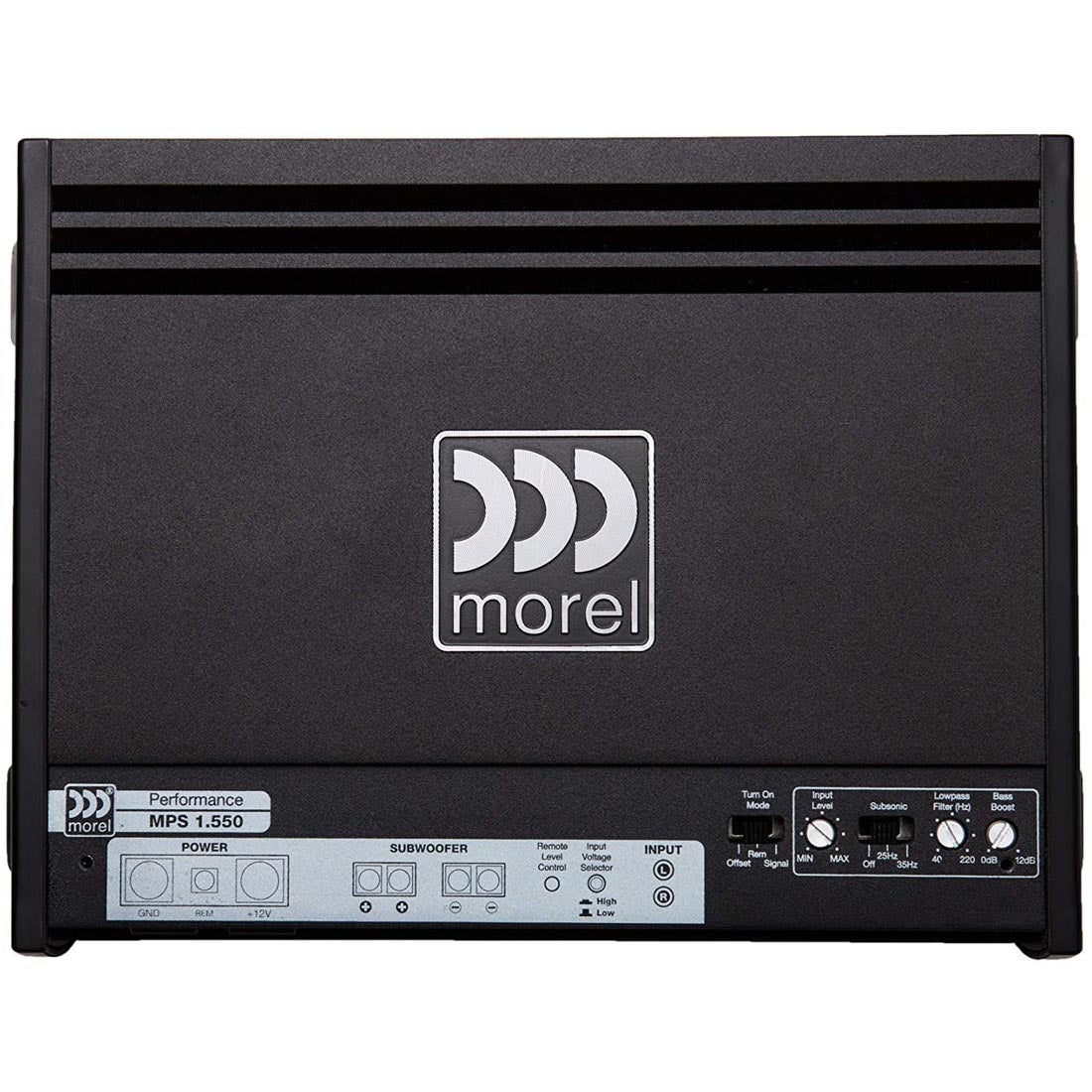 Morel MPS 1.550 Mono Subwoofer Amplifier - 550 watts RMS at 2 Ohms