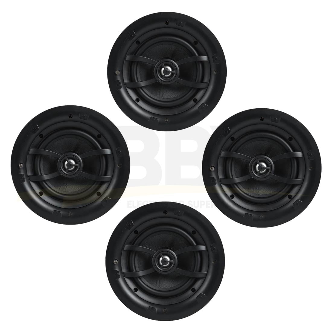 Crossroads NIC60-H-T 6" 70 Volt Frameless In-Ceiling Speaker - Bundle (NIC60HT)