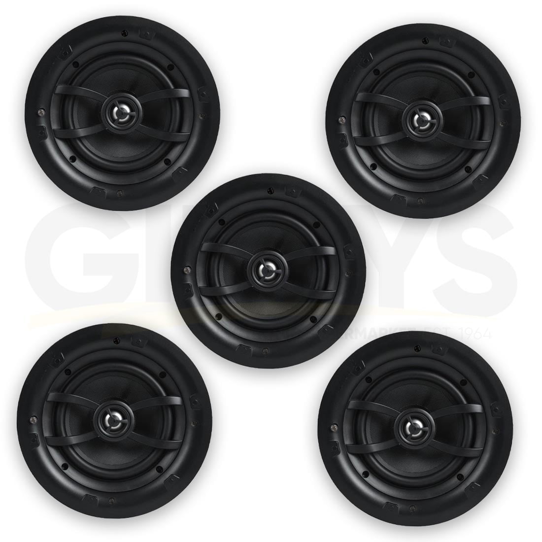 Crossroads NIC60-H-T 6" 70 Volt Frameless In-Ceiling Speaker - Bundle (NIC60HT)