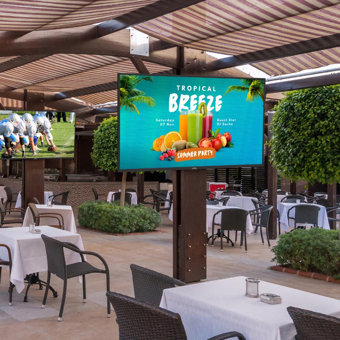 Neptune ODTV75PS1K 75" 4K Partial Sun Outdoor Smart TV with webOS Hub
