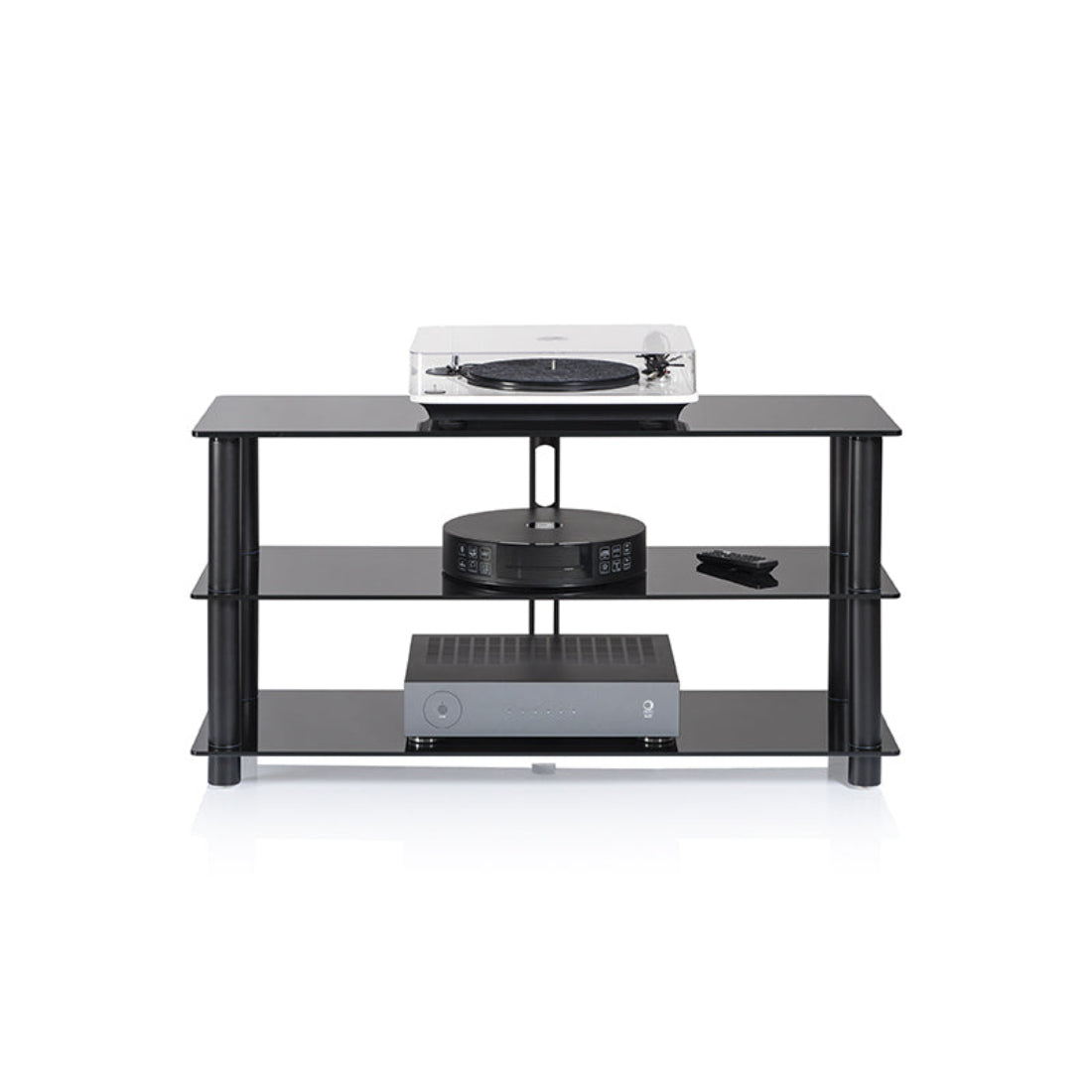 NorStone NOREPU3BBKS Epur 3 AV Rack 3 Black Satin shelves
