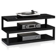 NorStone NORESSBSBK Esse, Black 43" AV Rack 3 Black Satin shelves