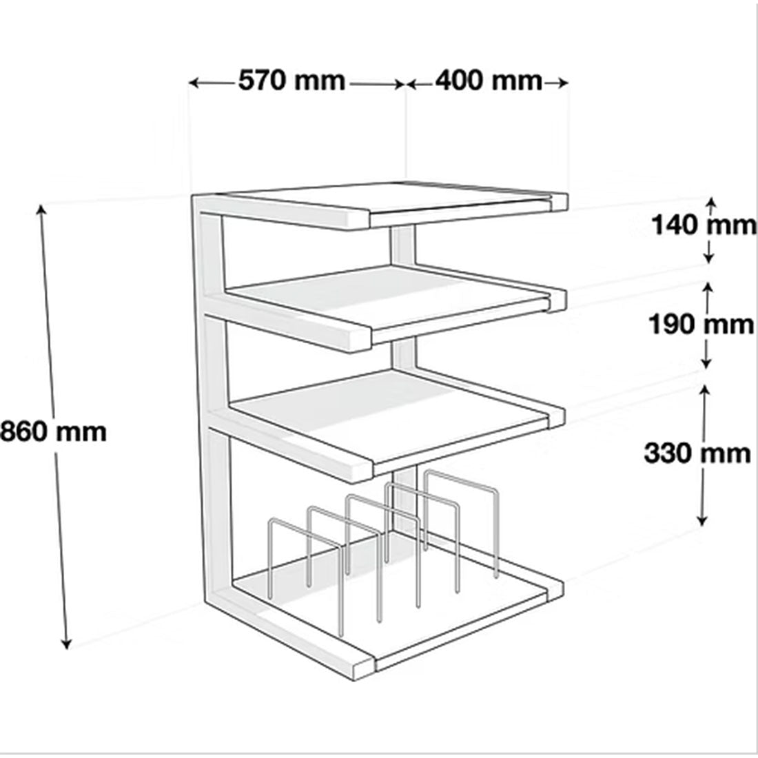 Norstone NORESSHFVBS ESSE HIFI Vinyl Rack