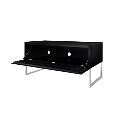 NorStone NORKHA100DBKP Khalm, Black AV Cabinet Single Door. Optional Wall Mount Kit Included