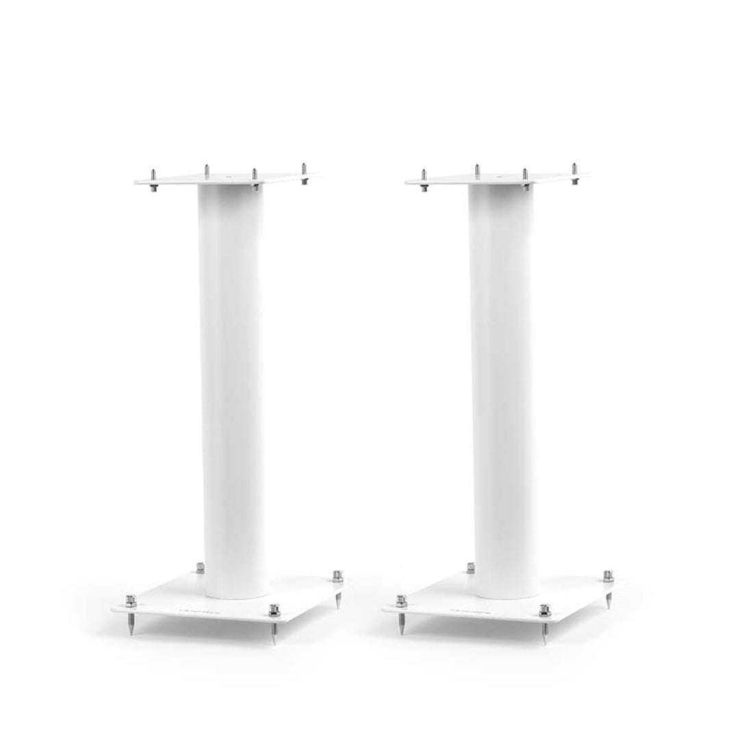 NorStone NORSTY1BWTS Stylum 1, White Premium Metal Speaker Stand with Wire Management and Spikes 19.7" - Pair