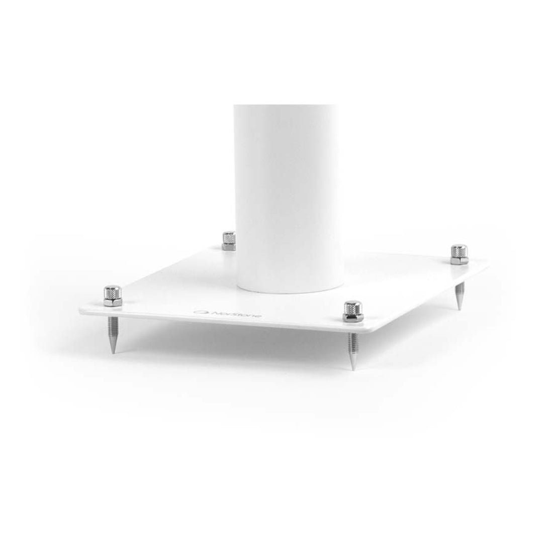 NorStone NORSTY1BWTS Stylum 1, White Premium Metal Speaker Stand with Wire Management and Spikes 19.7" - Pair