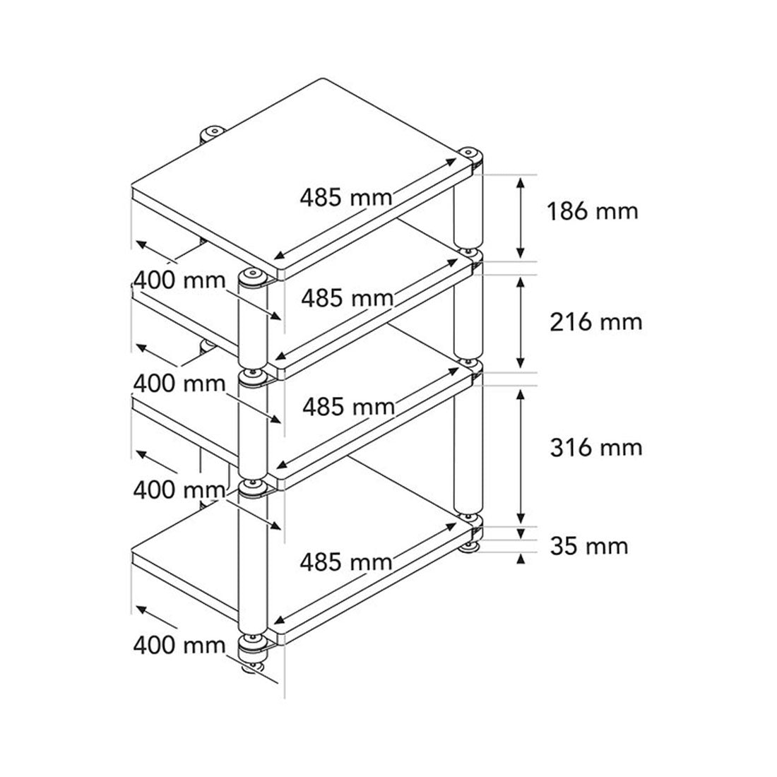 Norstone NORCOP Copenhagen HI-FI Rack