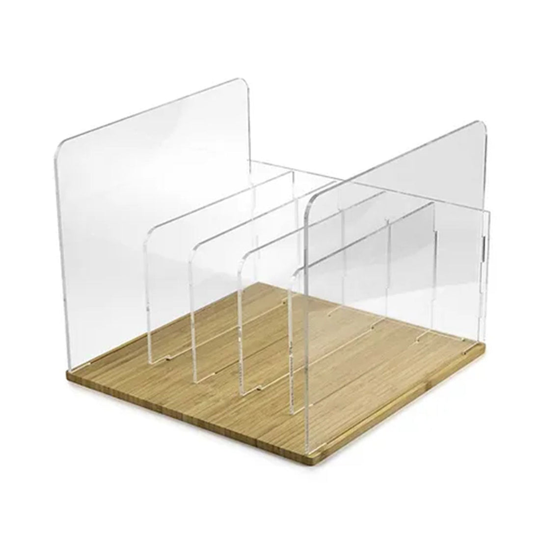 Norstone NORVINBA Vinyl LP Storage Rack - Bamboo & High Density Plexiglass