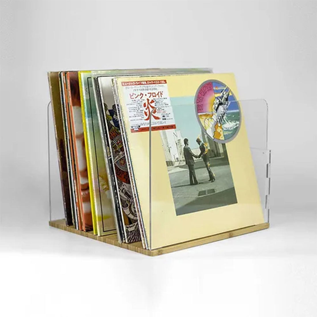 Norstone NORVINBA Vinyl LP Storage Rack - Bamboo & High Density Plexiglass