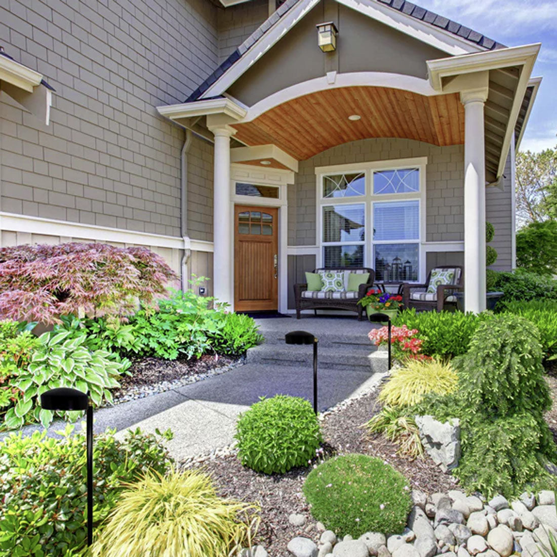 Silhouette Lights PL155B Straight Step Disc LED Pathlight - Black