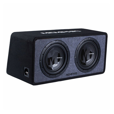 Memphis Audio PRXE12D1 Power Reference 1-Ohm Dual 12" Loaded Subwoofer Enclosure (PRXE12D1)