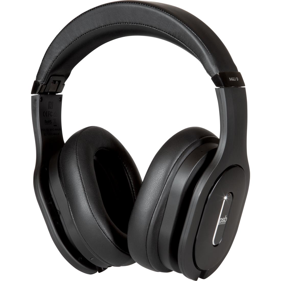 Black PSB M4U9 over-ear headphones