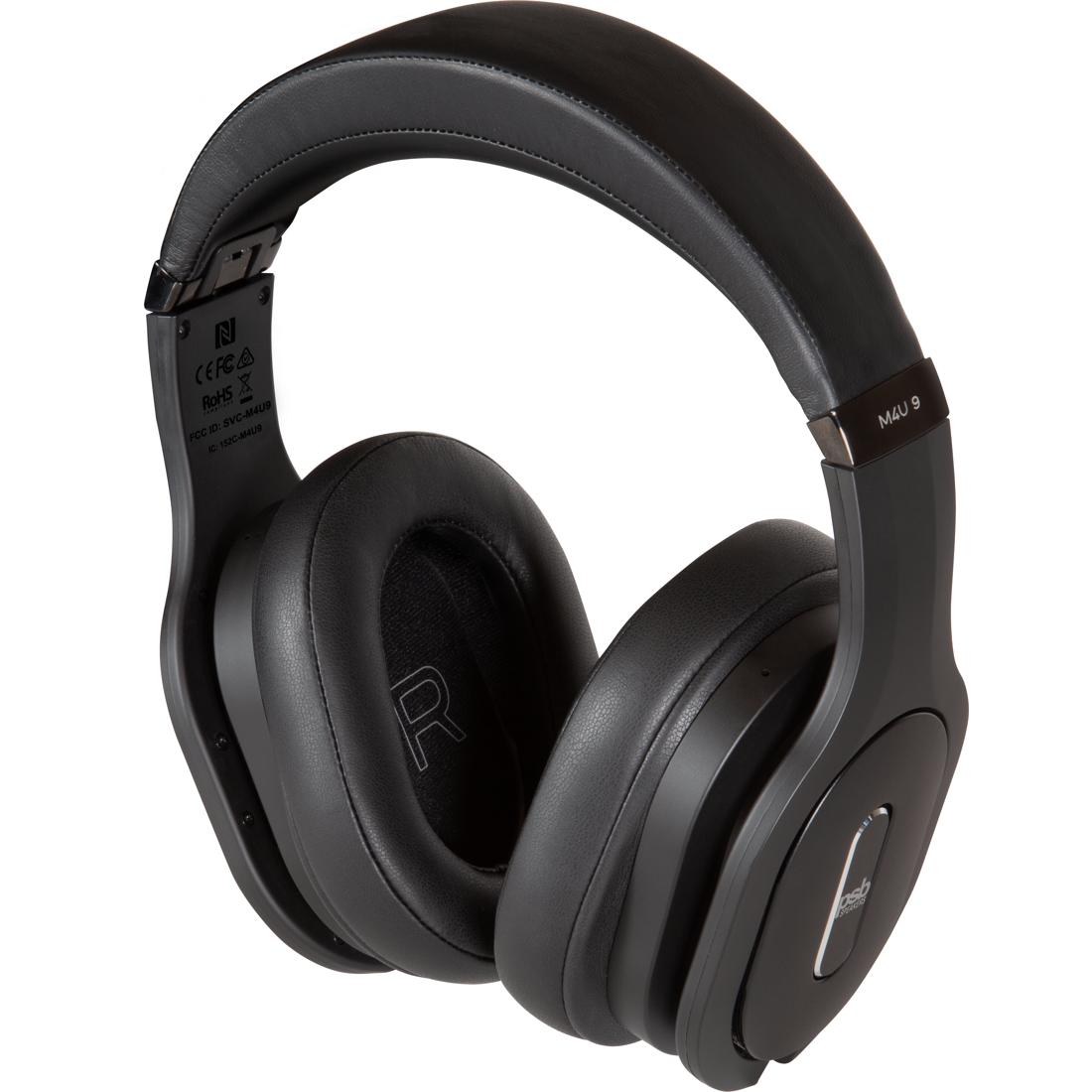Black PSB M4U9 over-ear headphones
