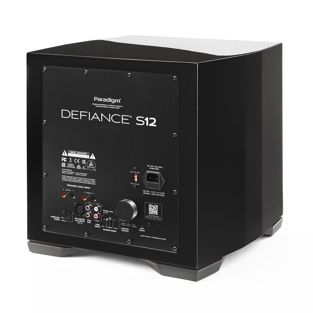 Paradigm Defiance S12 Series Subwoofer - Gloss Black