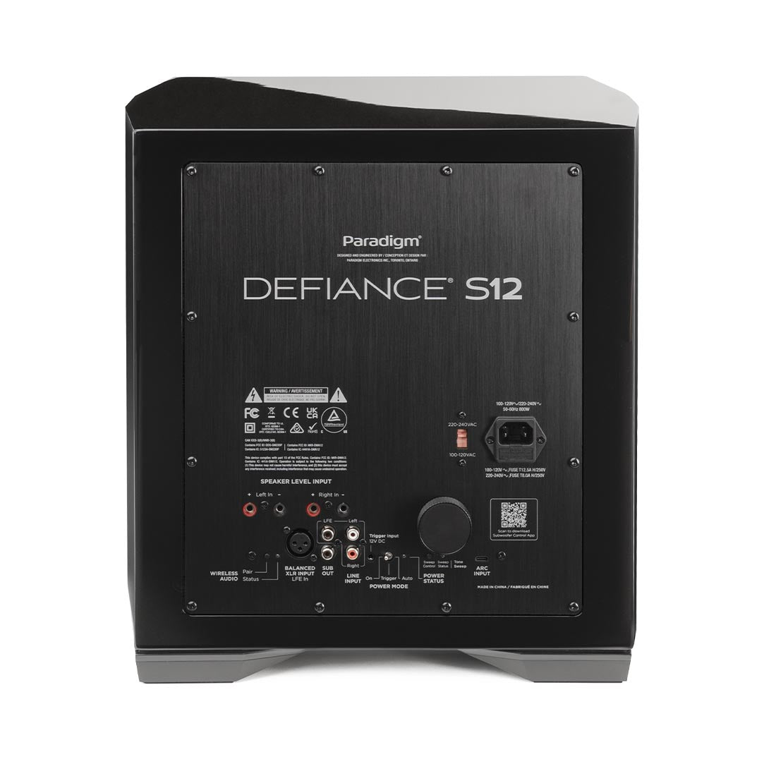 Paradigm Defiance S12 Series Subwoofer - Gloss Black
