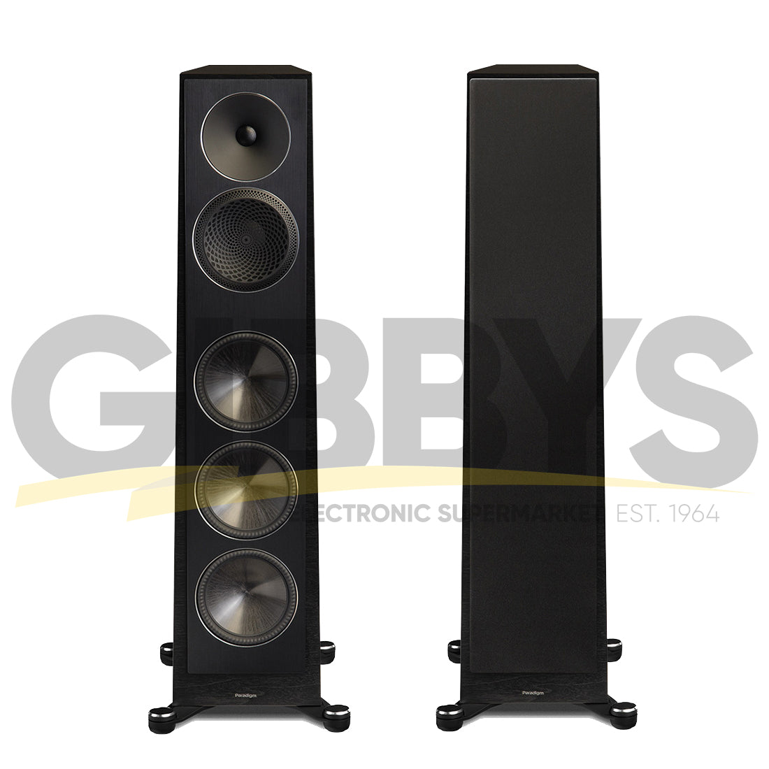 Anthem MRX 1140 Receiver | Paradigm Founder 120H Floor Standing Speakers | Founder 90C Center Channel | Founder 70LCR Bookshelf Speakers - Black Walnut - Bundle