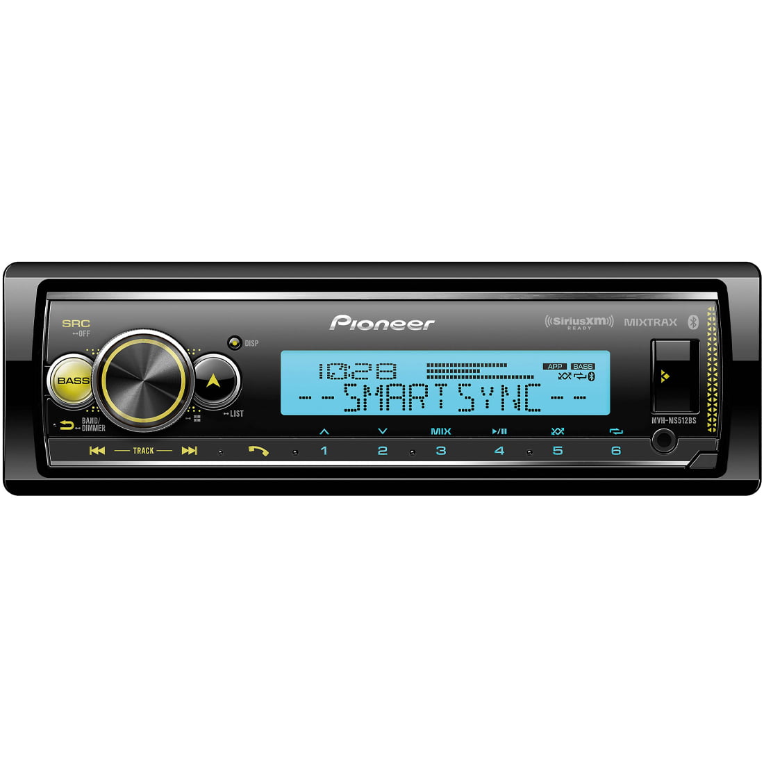 Pioneer MVH-MS512BS Marine Single-DIN Digital Media Receiver