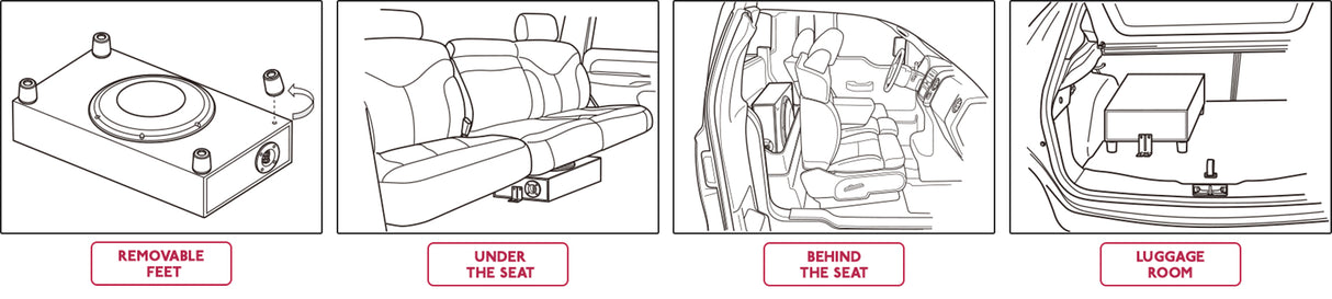 Pioneer TS-A2500LB 10" Shallow-Mount Loaded Enclosure Car Subwoofer