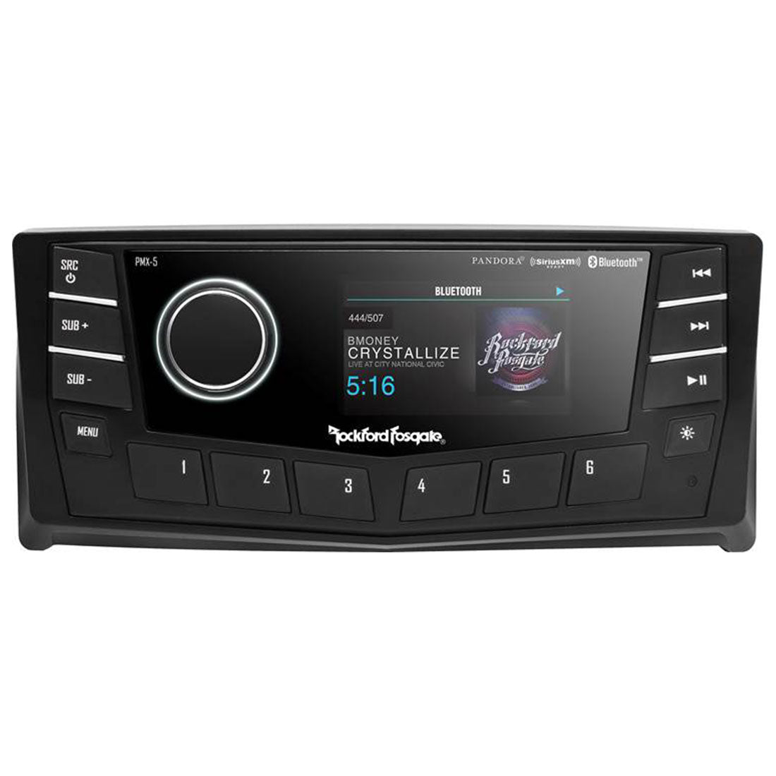 Rockford Fosgate PMX-5CAN 2.7" Display Marine Multi-Zone Digital Media Receiver (PMX5CAN)