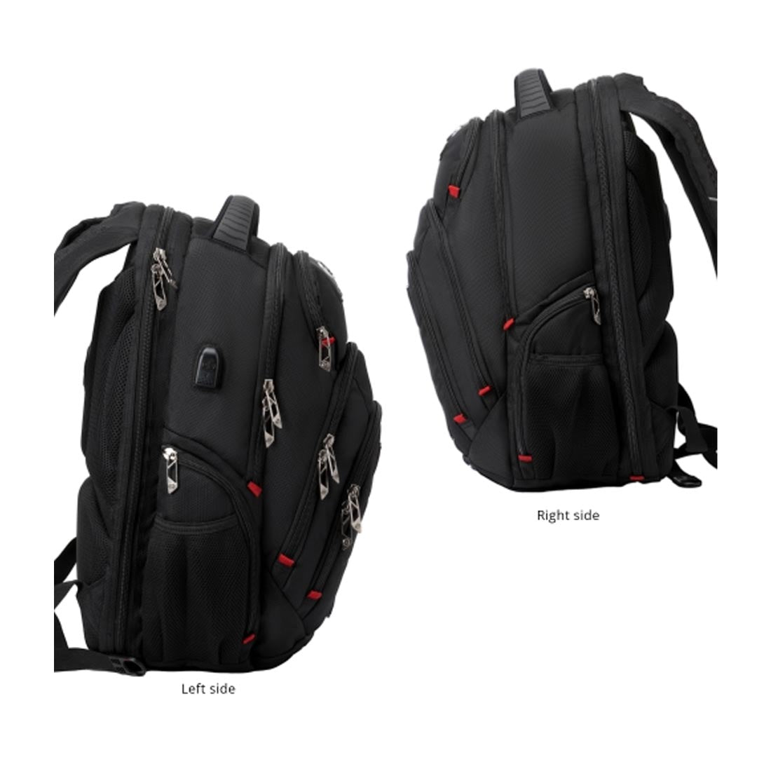 Swissdigital SD1003BT02506-01 16" Laptop Backpack USB Charging - Black