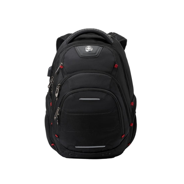 Swissdigital SD1003BT02506-01 16" Laptop Backpack USB Charging - Black