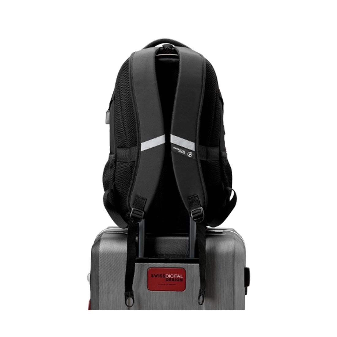 Swissdigital SD1694BT02506-01 Meilen 17" Laptop Backpack - Black