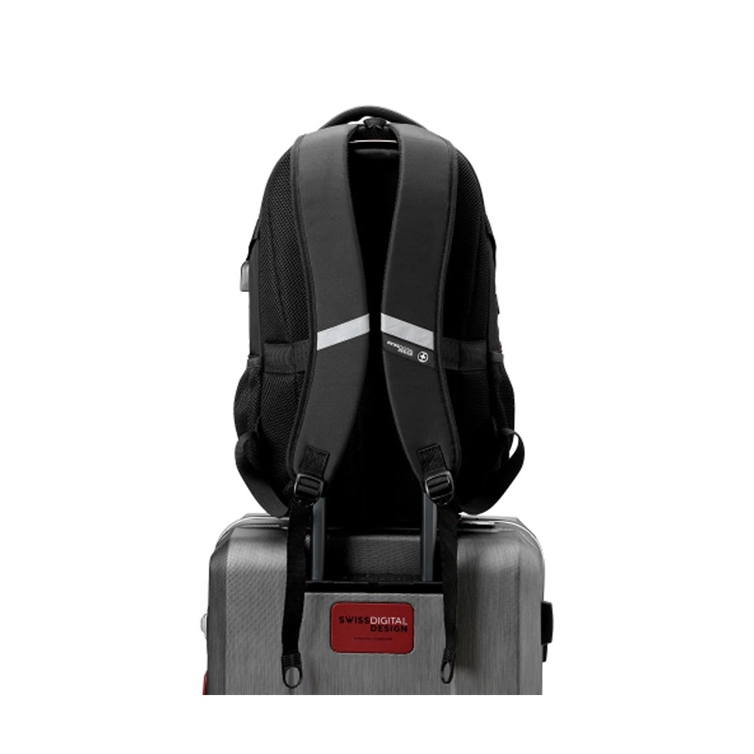 Swissdigital SD803BT02506-01 Vector 17" Laptop Backpack - Black