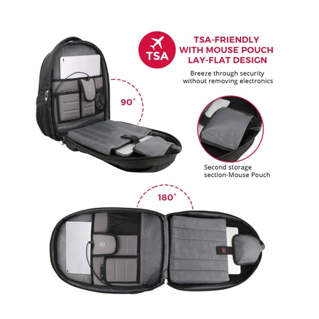 Swissdigital SDJ16BTFBT02506-41 Terabyte 15.6" Laptop Backpack - Black